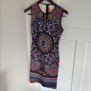 Multicolor Sleeveless Clover Canyon Bodycon Dress
